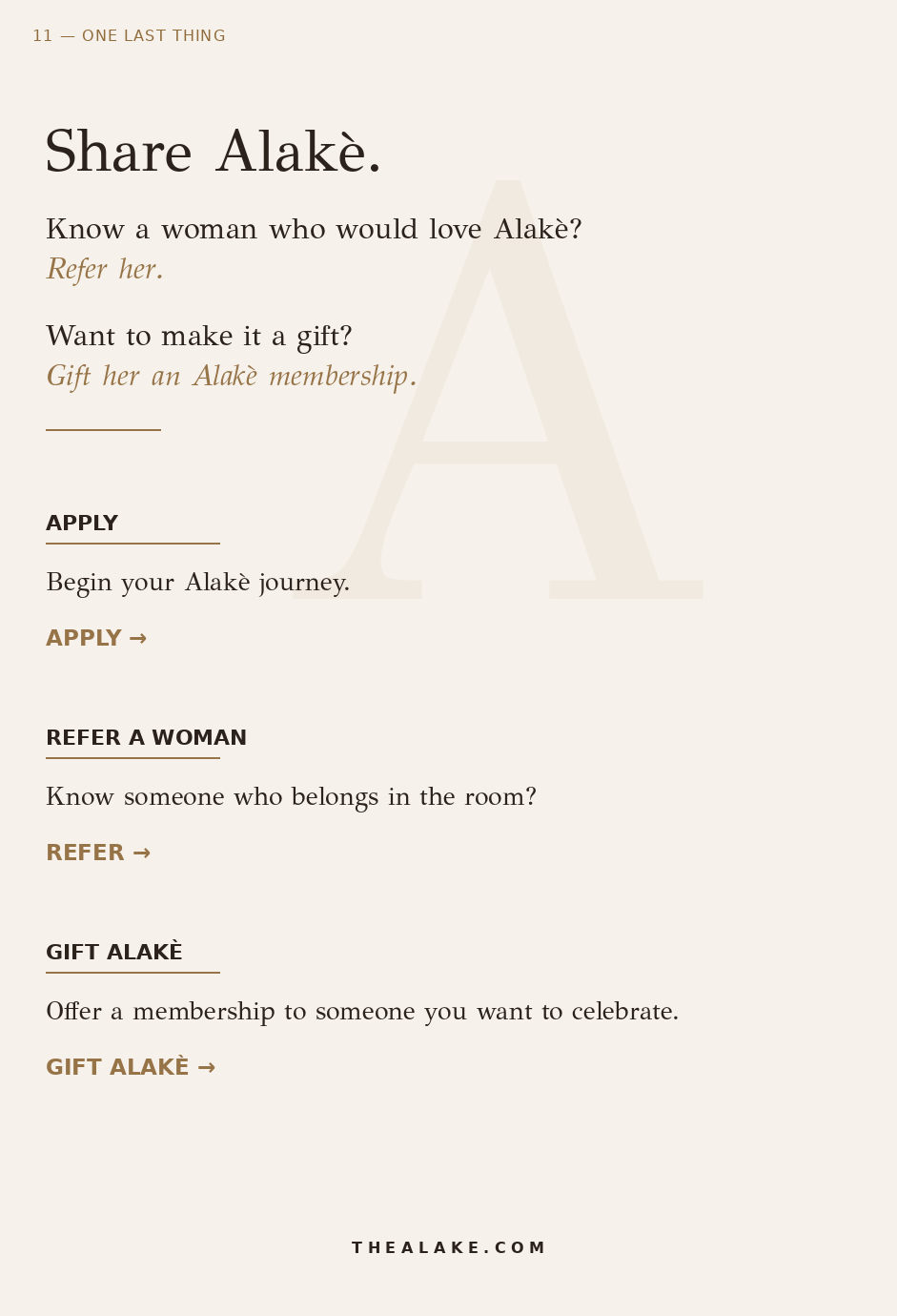 11 — One Last Thing — Share Alakè