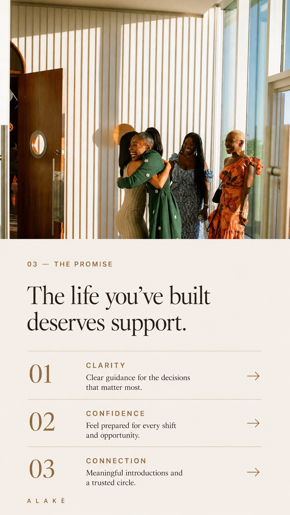 The life you’ve built deserves support. Clarity, confidence and connection.