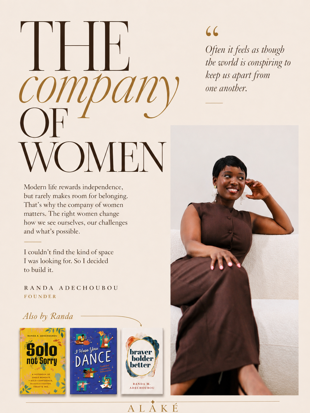 The company of women. Founder Randa Adechoubou.